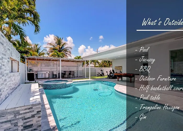 Haustierfreundliches Villa No Live Miami Pool Jacuzzi