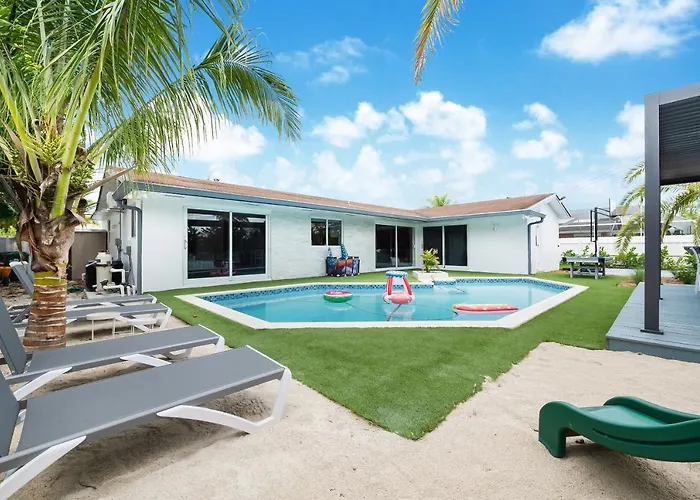 Stunning 5Br Heated Pool, Beach Access & Games L06 Miami que aceita animais de estimação