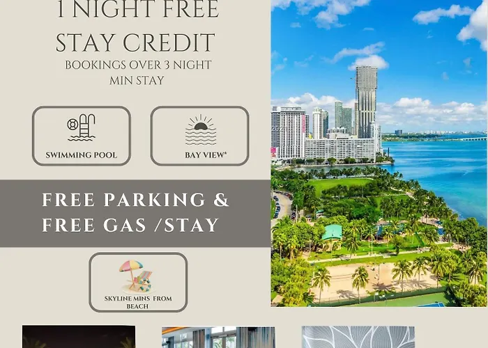 Pet friendly Iconic Luxurious 2 Bedroom Suite Poolview & Bay View Downtown Miami